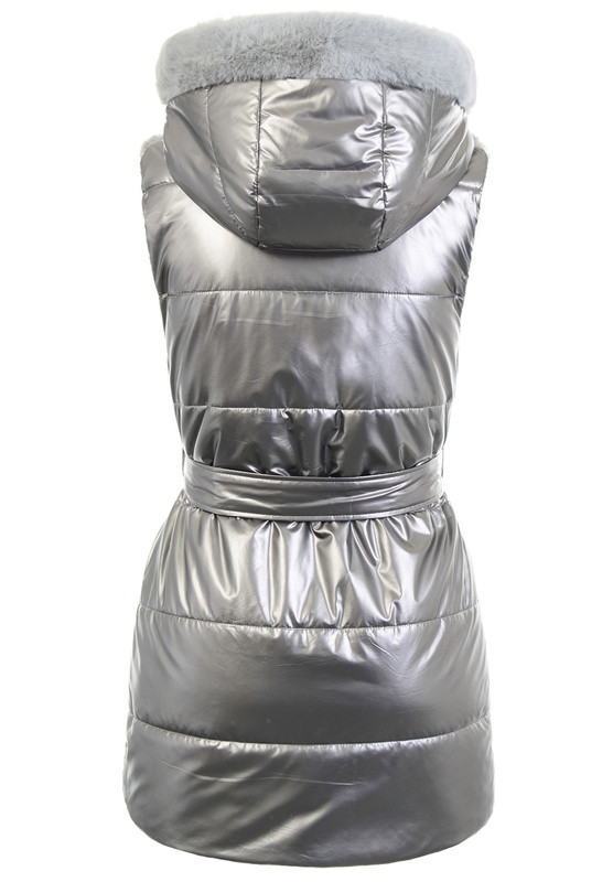 Damska Kamizelka Bezrękawnik Berta Grafitowy