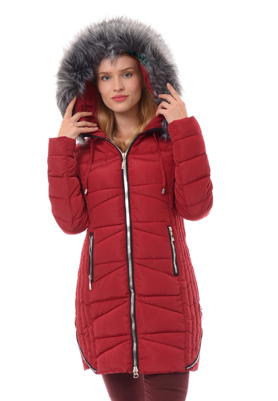 Damska Kurtka Ortalionowa Bordowa
