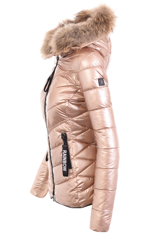 Damska Kurtka Zimowa Ortalionowa Marcelina Beżowa