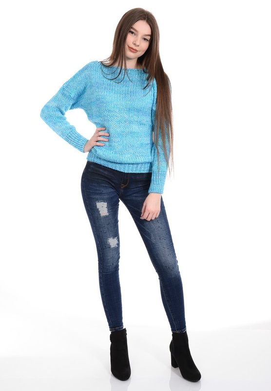 Damski Sweter Niebieski