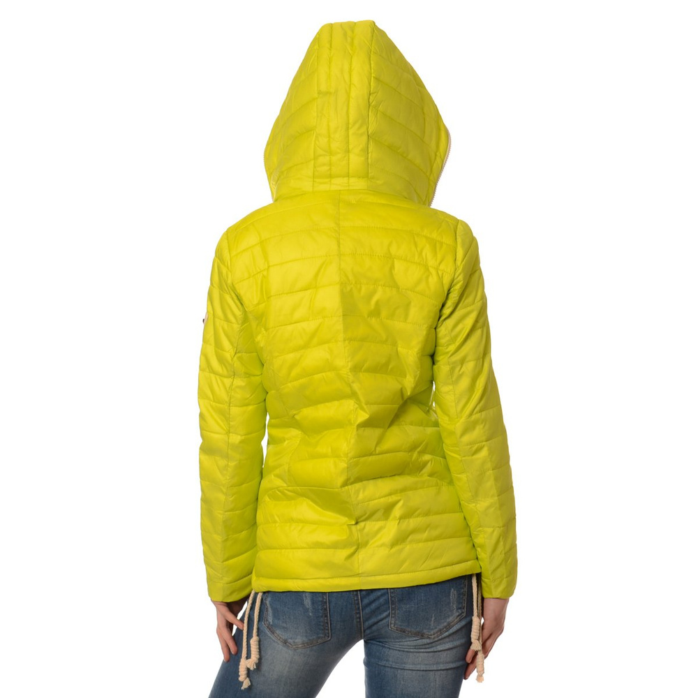 Damska Wiosenna Kurtka Ortalionowa Eva Limonkowa