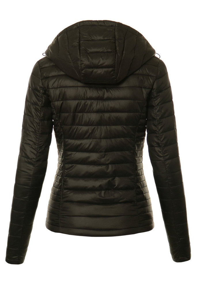 Damska Jesienna Wiosenna Kurtka Ortalionowa Czarna