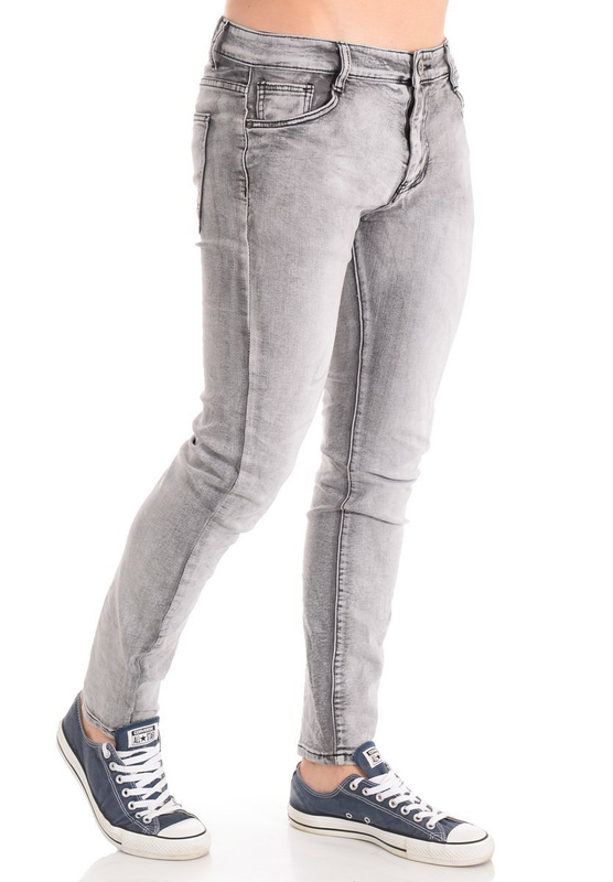 Męskie Spodnie Jeansowe Szare