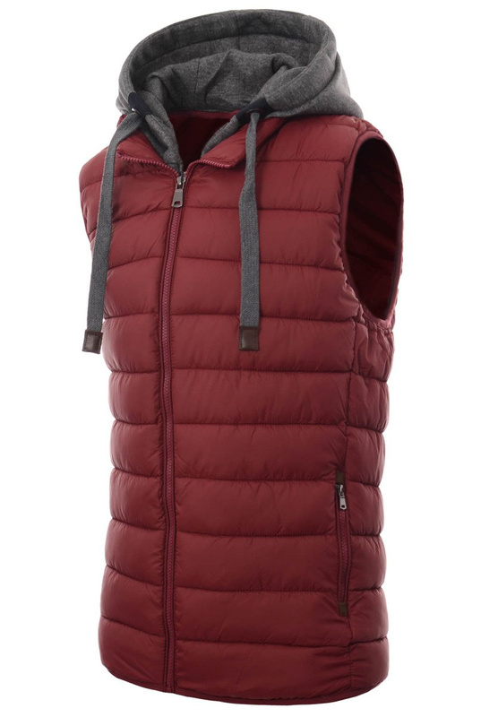 Męska Kamizelka Bezrękawnik Wiktor Bordowy