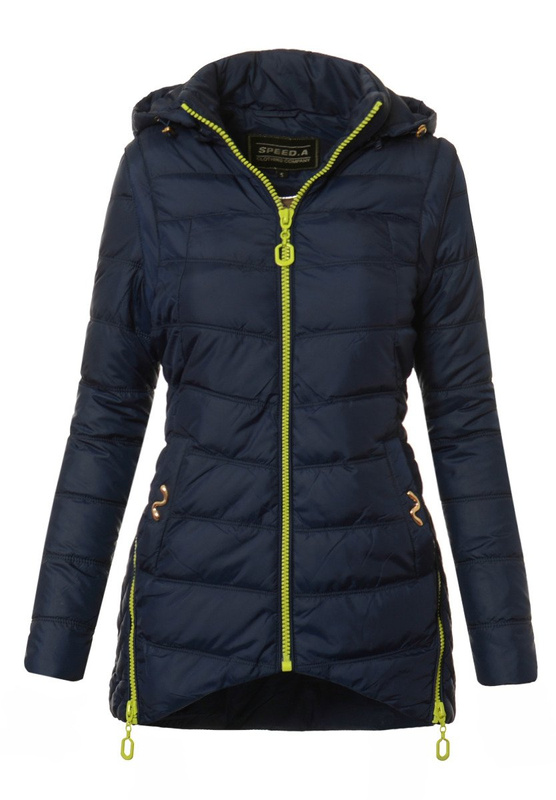 Damska Jesienna Wiosenna Kurtka / Bezrękawnik 2w1 Granatowa