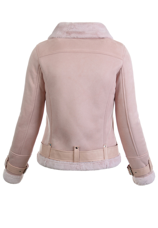 Damska Zimowa Kurtka Kożuszek Daisy Różowy