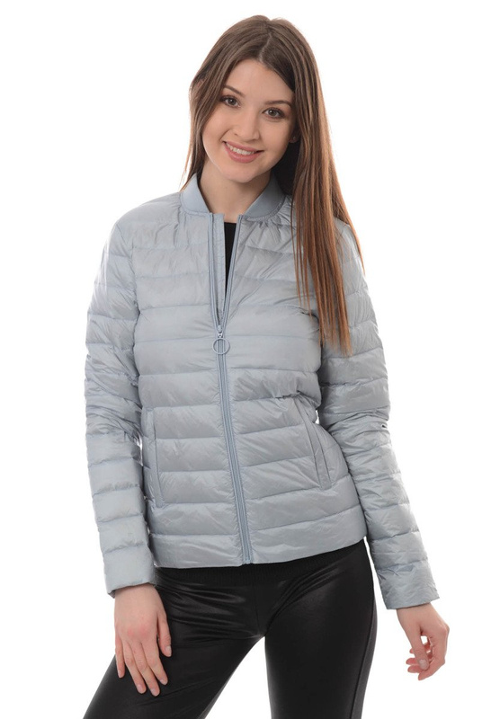 Damska Puchowa Wiosenna Kurtka Kornelia Błękitna