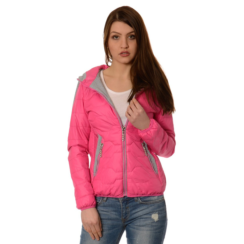 Damska Kurtka Ortalionowa  Wiosenna - Jesienna Vittoria Fuksja