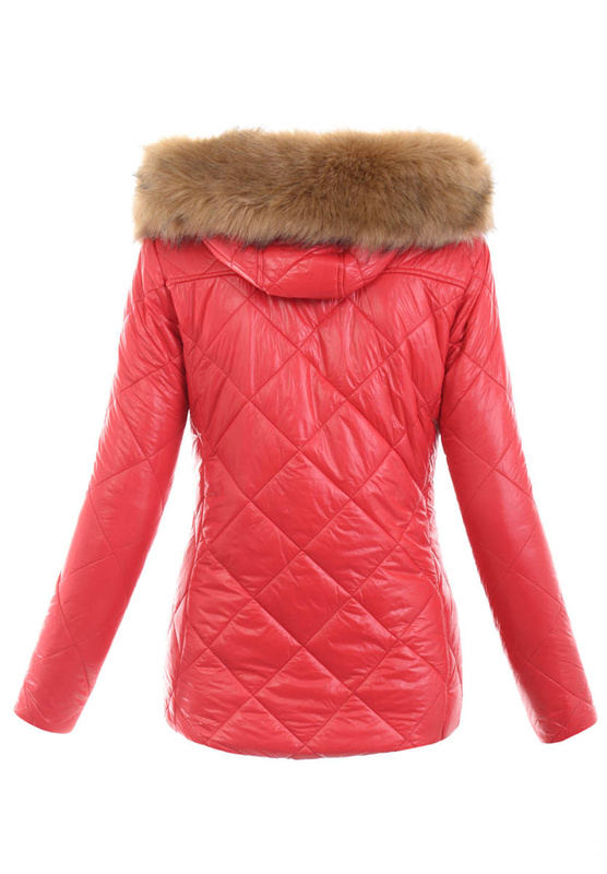 Damska Kurtka Zimowa Parka Polina Czerwona