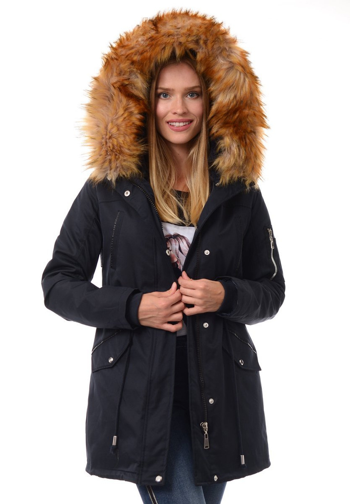 Damska Kurtka Parka 2w1 Amelia Granatowa