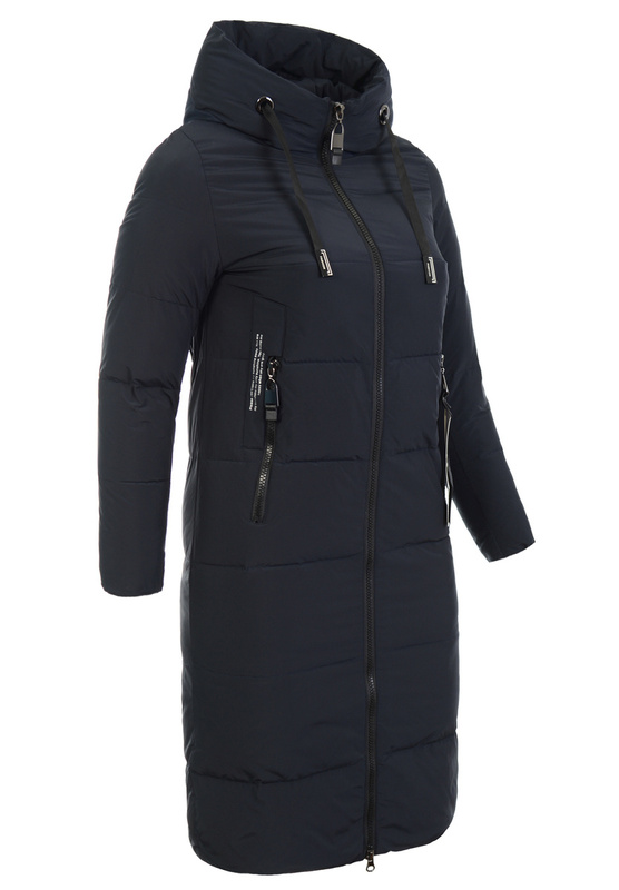 Damska Kurtka Pikowana Długa Ariada Granatowa
