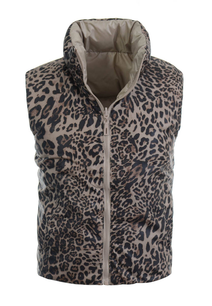 Damska Kamizelka Bezrękawnik Daria Beżowy