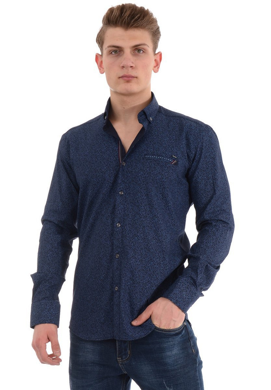 Męska Koszula Granatowa