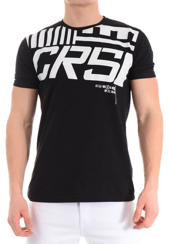 Męska Koszulka T-Shirt Nadruk Czarna