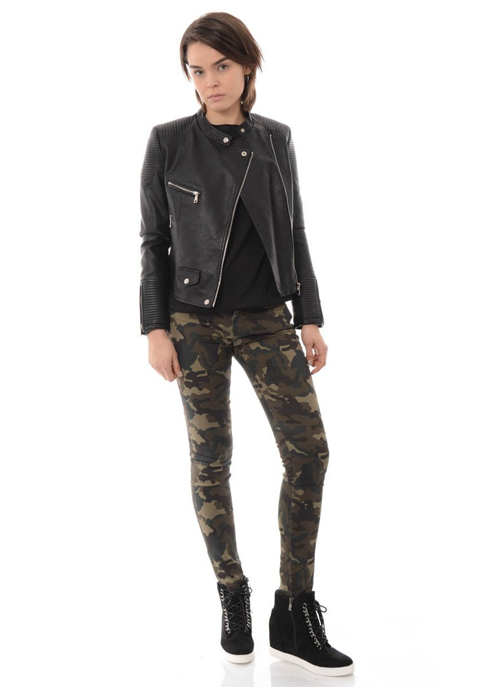 Damska Kurtka Ramoneska Czarna