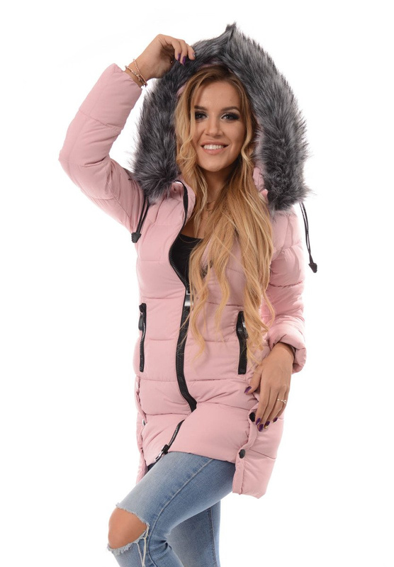 Damska Ortalionowa Kurtka Damska Ewelina Różowa