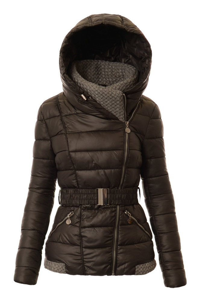 Damska Zimowa Ortalionowa Kurtka Alisa Czarna