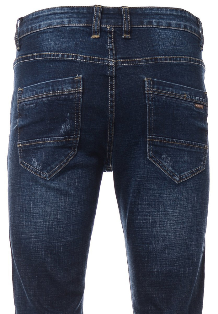 Męskie Spodnie Jeansowe Granatowe