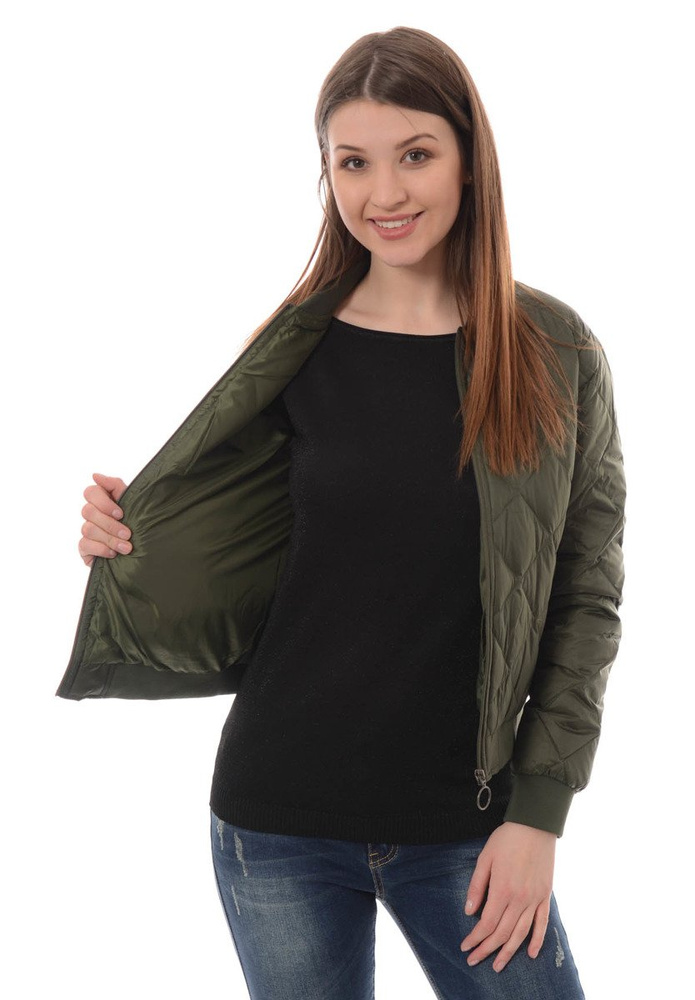 Damska Puchowa Wiosenna Kurtka Zielona