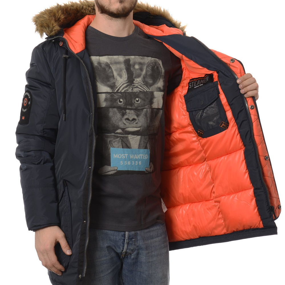 Legender's Steamer - Męska Kurtka Zimowa Granat (565)