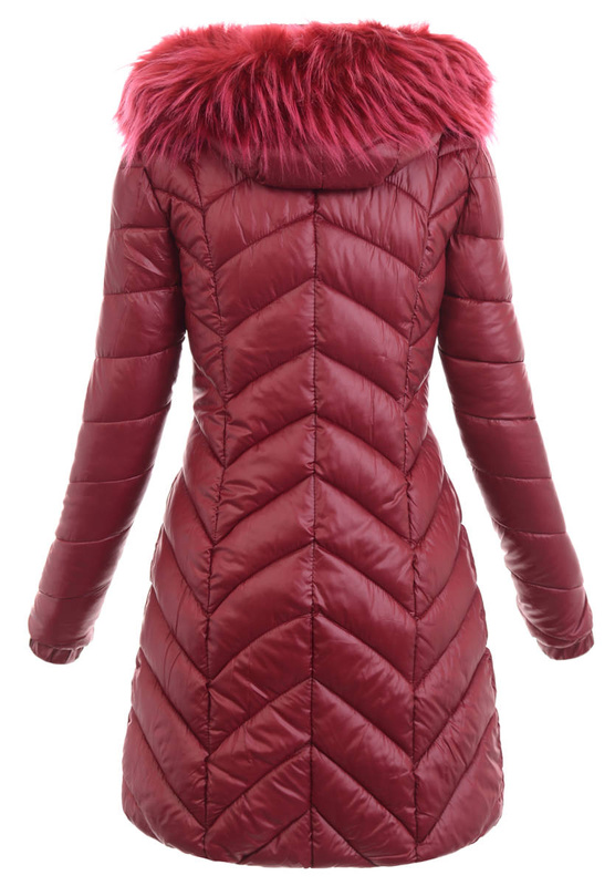 Damska Kurtka Zimowa Ortalionowa Stella Bordowa