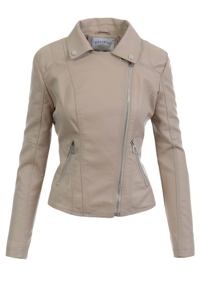 Damska Kurtka Ramoneska Zoya Beżowa