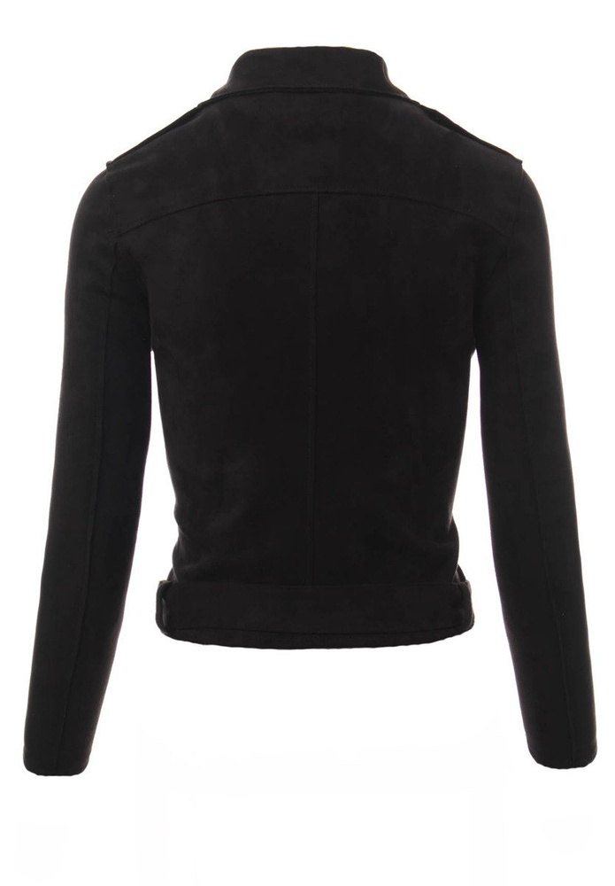 Ramoneska w Kolorze Czarnym z Zamszu