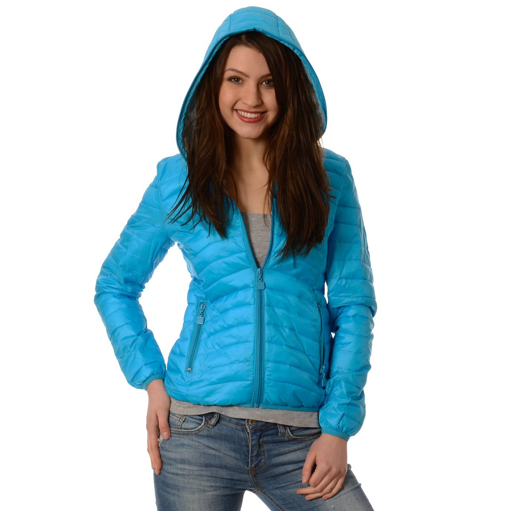 Damska wiosenna kurtka ortalionowa niebieska