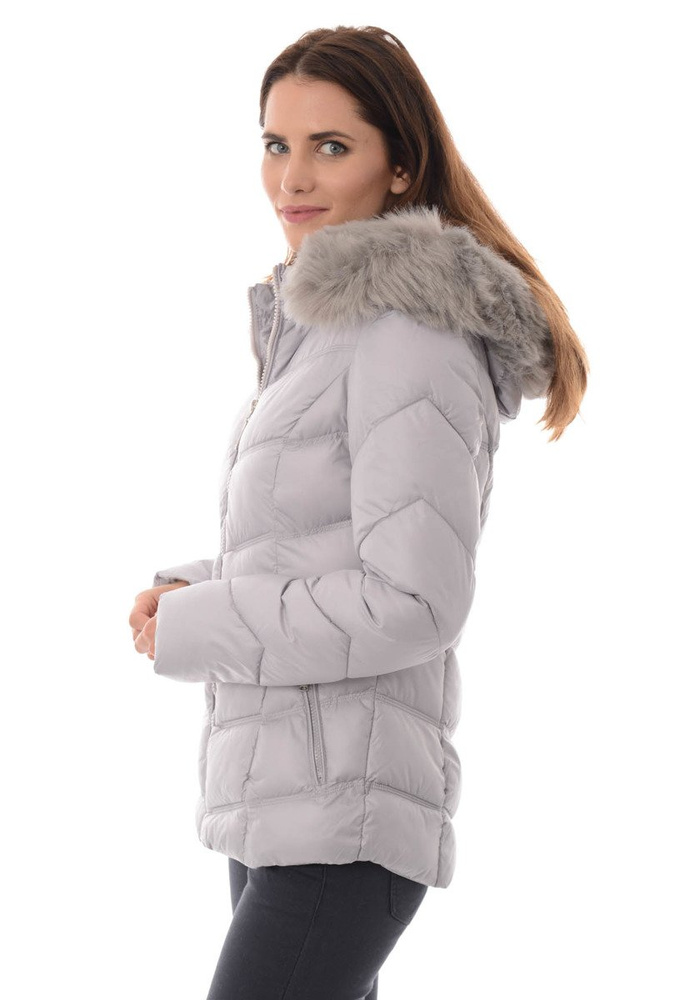Damska Zimowa Kurtka Ortalionowa Szara