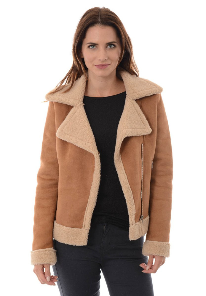 Damska Kurtka Kożuszek Zimowy Eleonora Brązowy