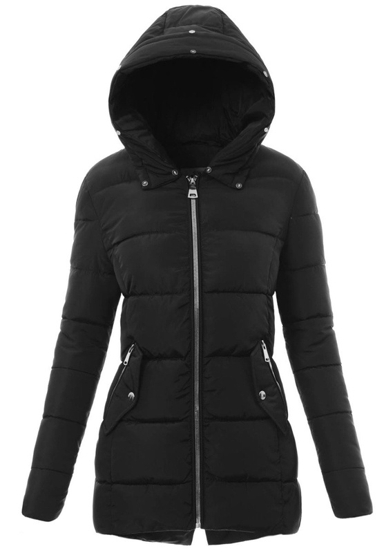 Damska Zimowa Kurtka Ortalionowa Czarna