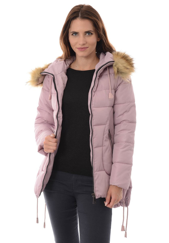Damska Zimowa Ortalionowa Kurtka Pamela Różowa