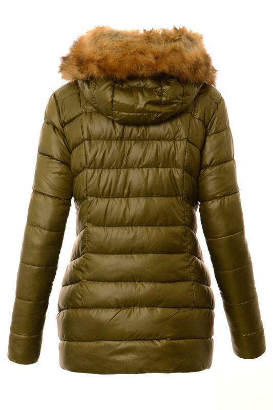 Damska Zimowa Ortalionowa Kurtka Candy Zielona