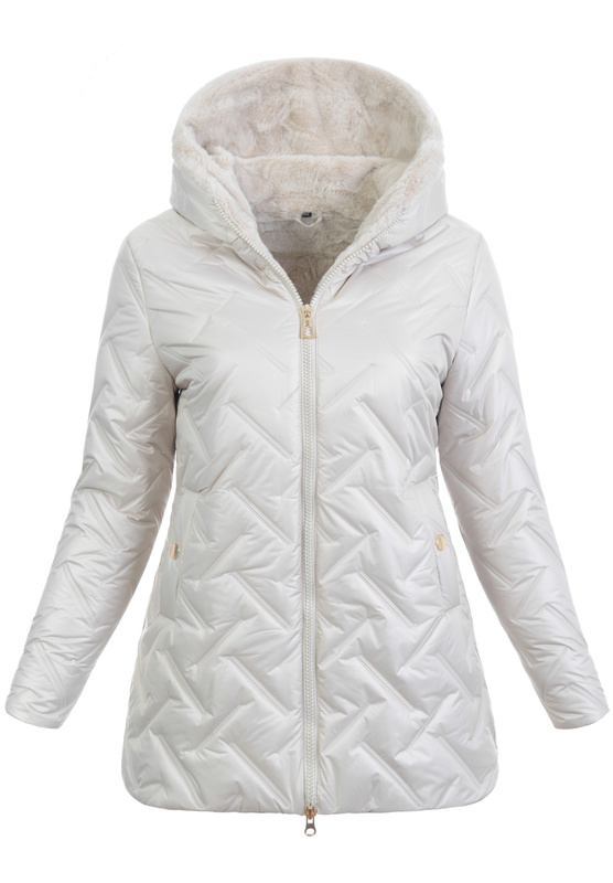 Damska Kurtka Zimowa Malina Ecru
