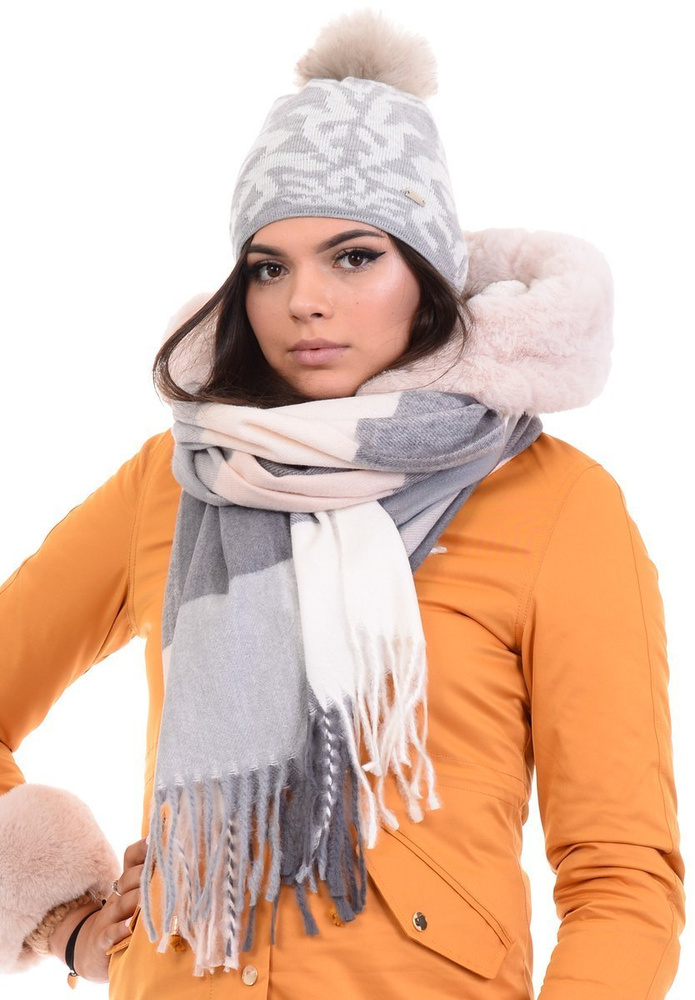 Damska Kurtka Parka Zimowa Wanessa Camel Z Futerkiem Ecru