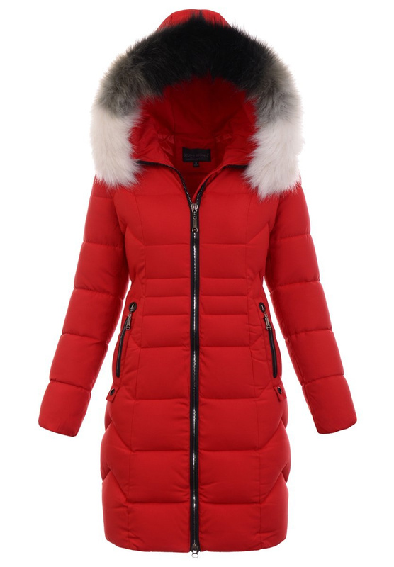 Damska Kurtka Zimowa Czerwona