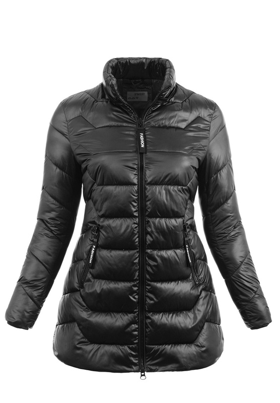 Damska Kurtka Ortalionowa Jagoda Czarna