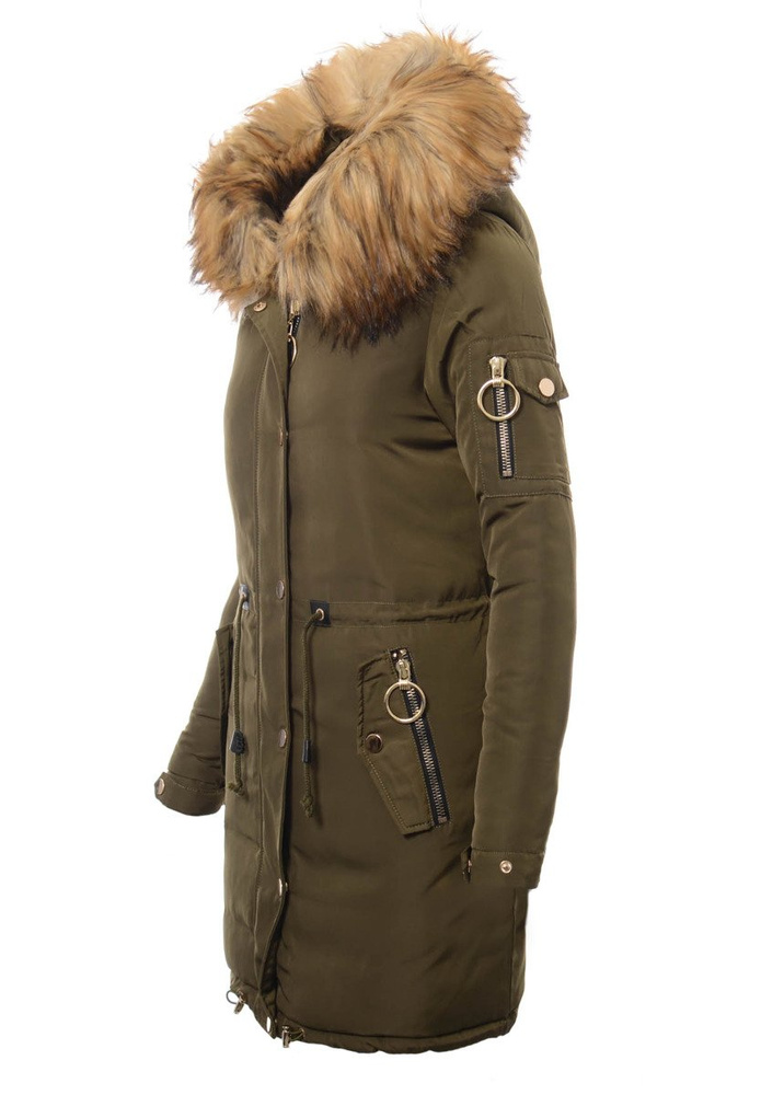 Damska Dwustronna Zimowa Kurtka Ortalionowa Zielona