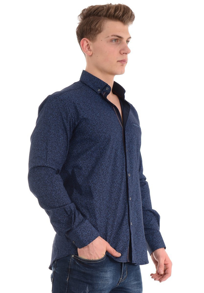 Męska Koszula Granatowa