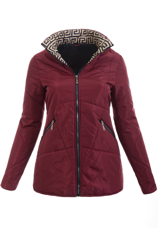 Damska Wiosenna Kurtka Mieczysława Bordowa