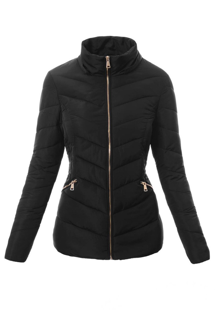 Damska Zimowa Kurtka Ortalionowa Czarna