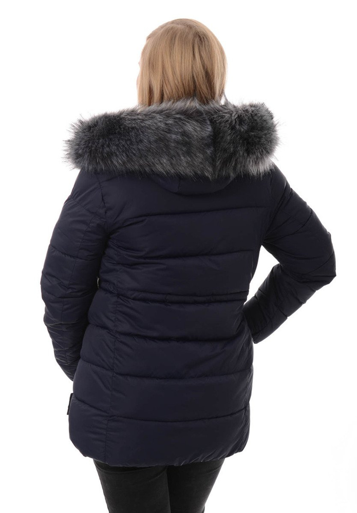 Damska Zimowa Ortalionowa Kurtka Granatowa