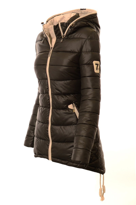 Kurtka Zimowa Damska Ortalionowa Monica Czarna