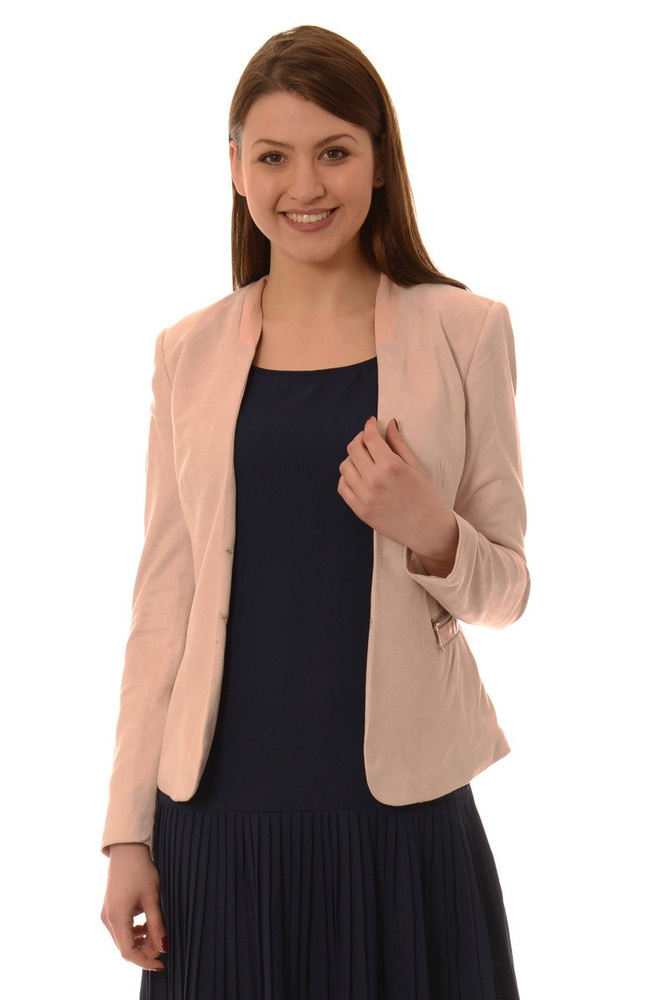 Damski Żakiet Pudrowy Róż