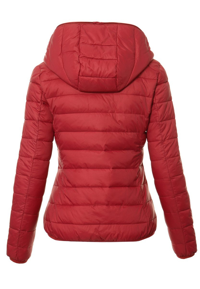 Damska Kurtka Ortalionowa Jesienna Bordowa