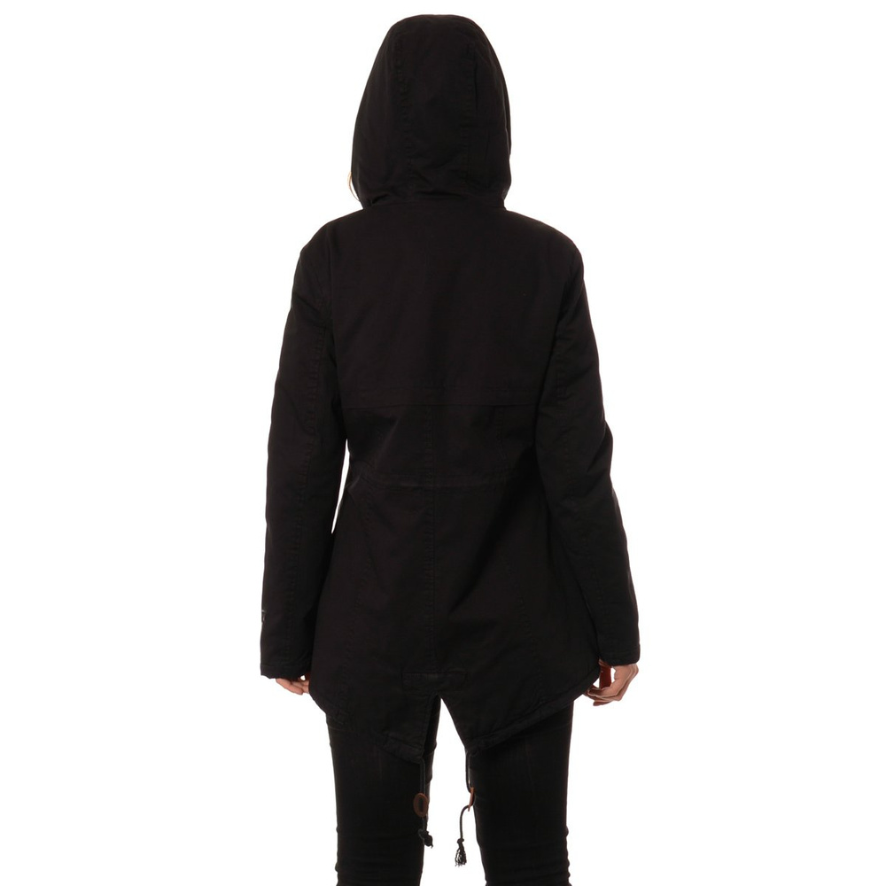 Kurtka Parka Wiosenna Czarna