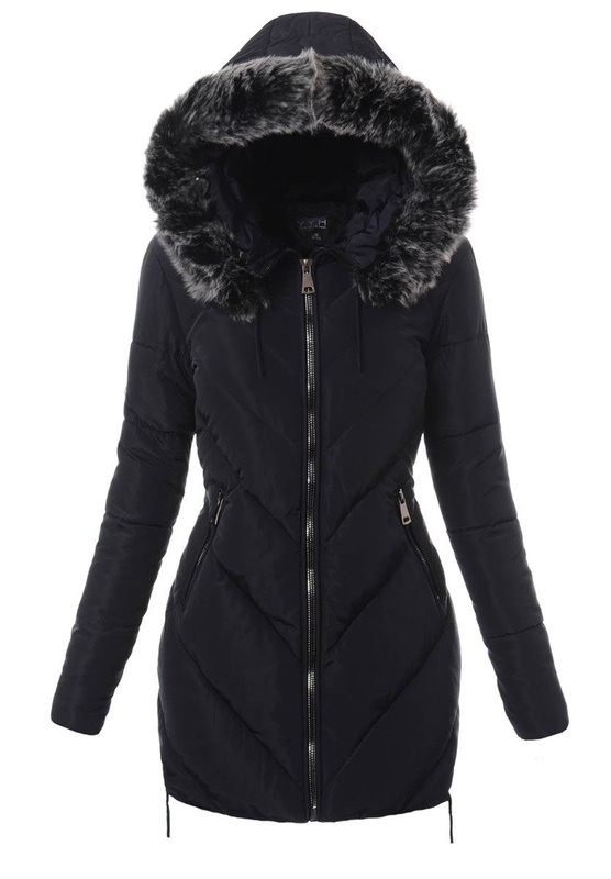 Damska Zimowa Kurtka Ortalionowa Lucyna Granatowa