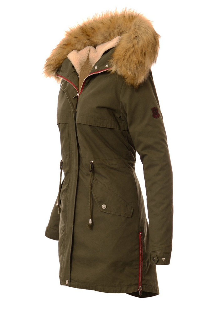 Damska Kurtka Parka Zimowa 2w1 Nataly Zielona