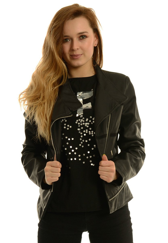 Najmodniejsza Damska Kurtka Ramoneska Zoya Czarna