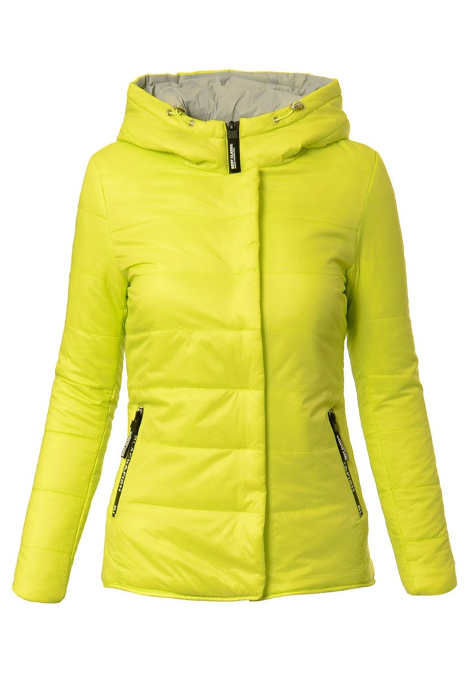 Damska Jesienna Wiosenna Kurtka Paula Limonkowa